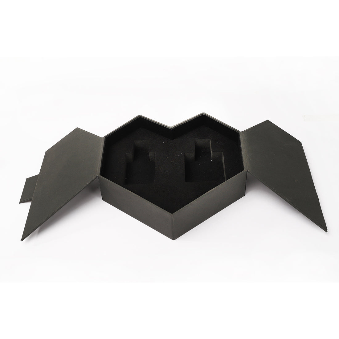 Black Polygon Heart Shape Perfume Packaging box