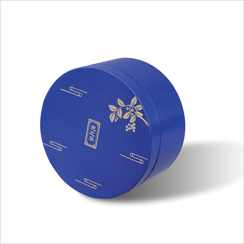 Exquisite blue large cylindrical paper tube packaging box