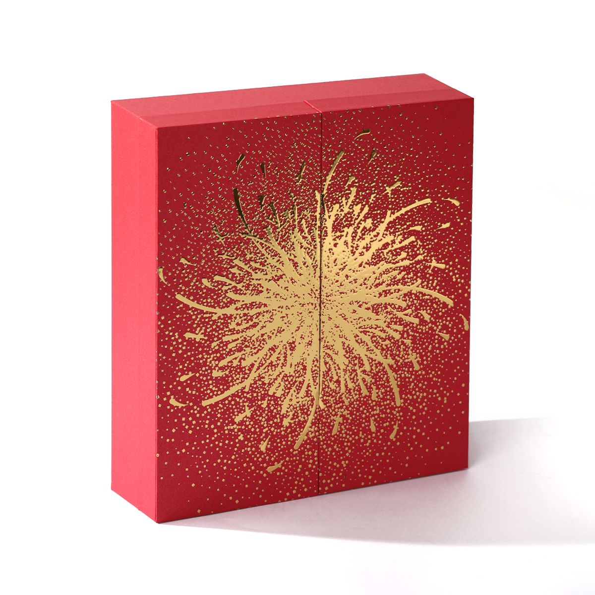 Pretty 2 Doors Opened Red perfume display packaging box