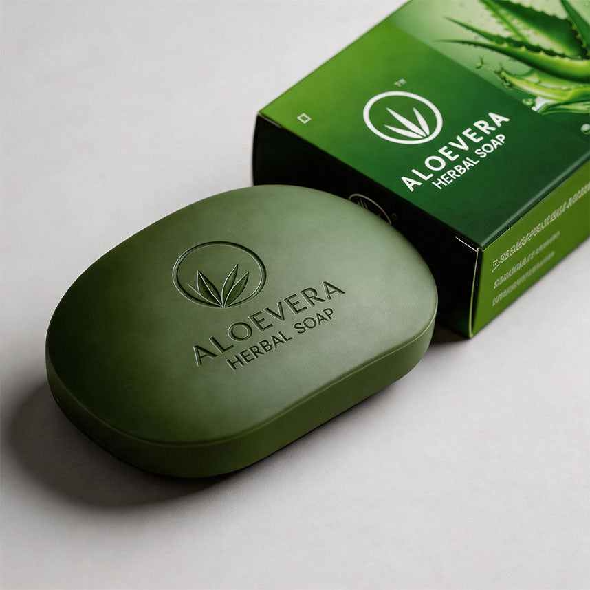 Folding Paper Box for Aloe Vera Herbal Soap