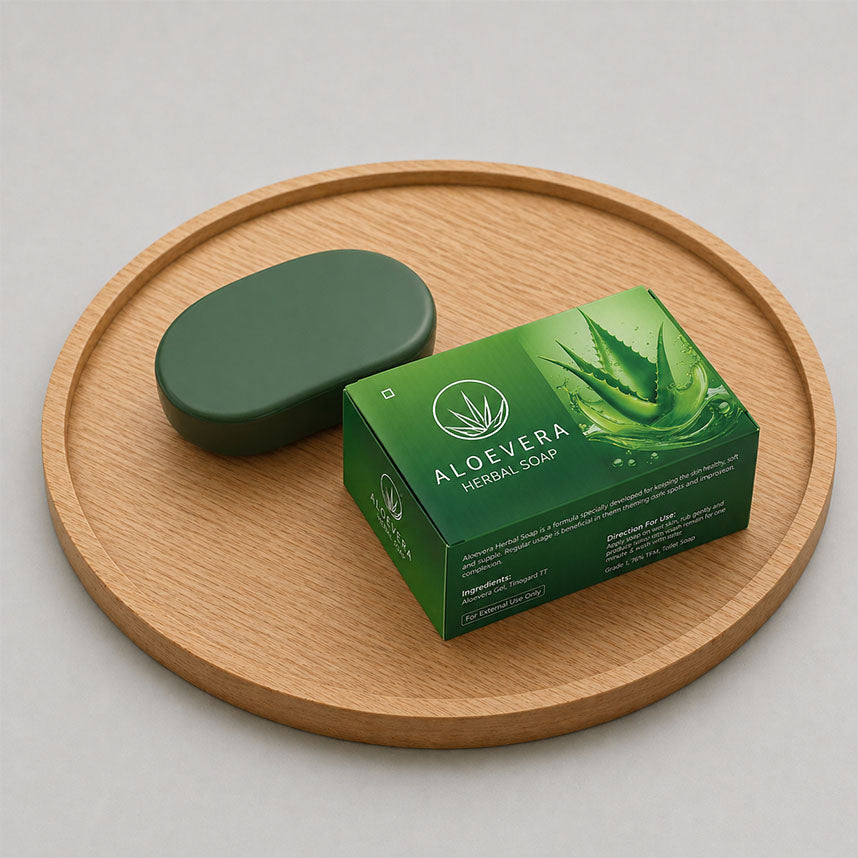 Folding Paper Box for Aloe Vera Herbal Soap