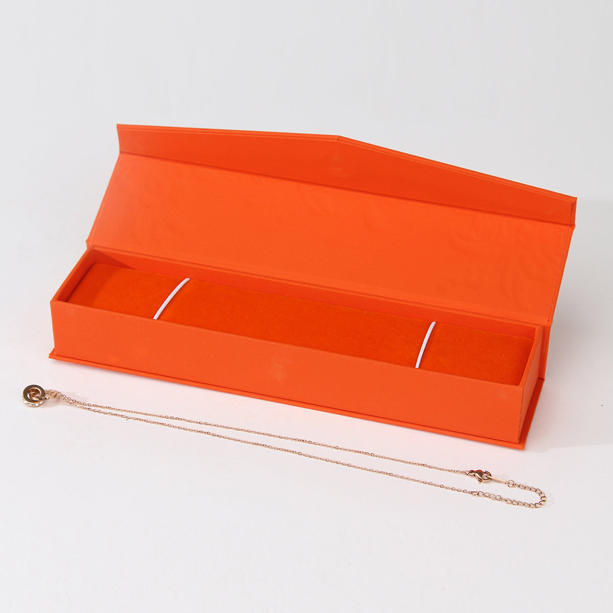 Elegant Rose Gold Necklace Presentation Box