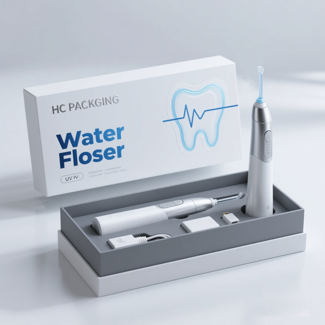 Lid and Base Box for Water Flosser