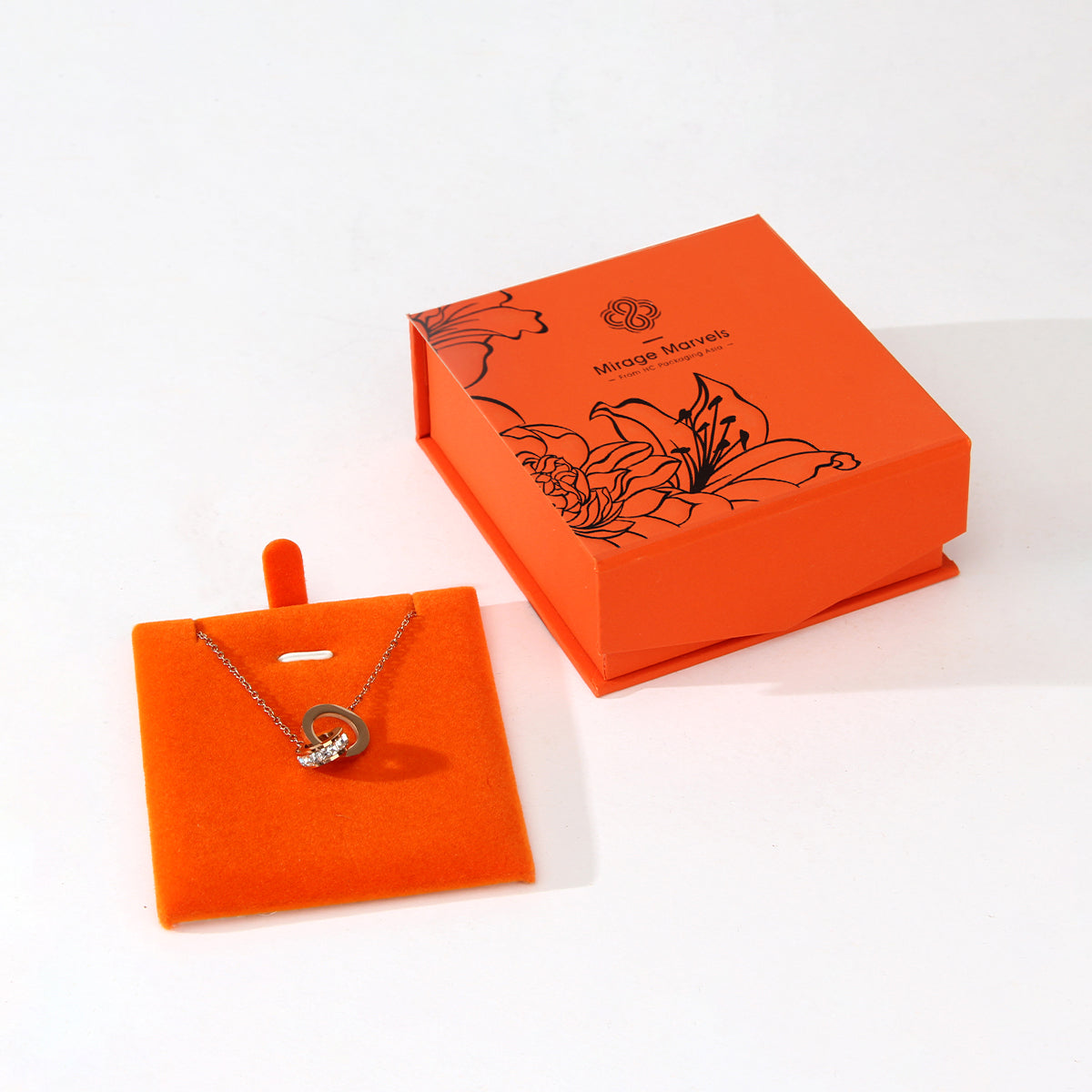 Customized jewelry necklace combination packaging box