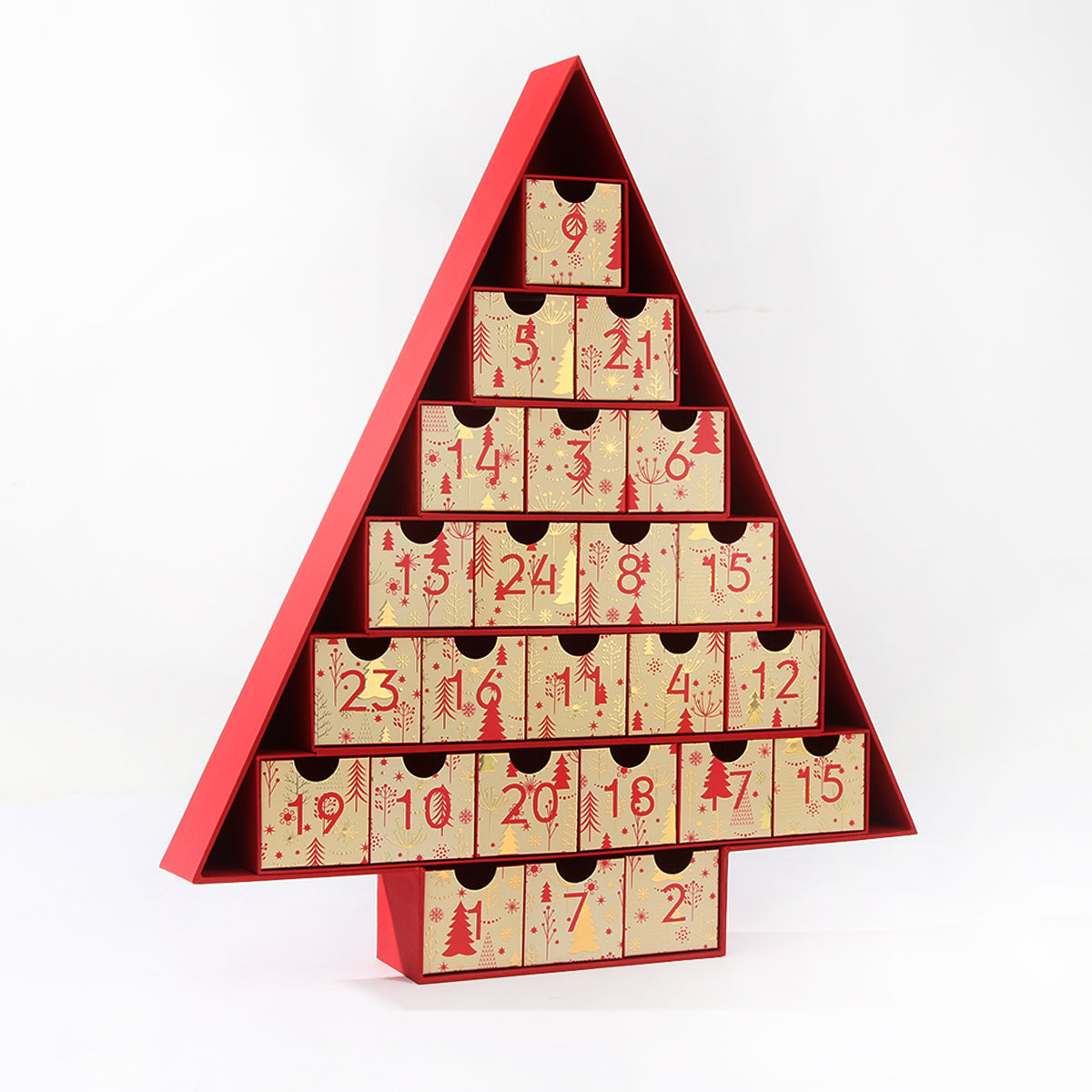 Christmas tree shape calendar box chocolate box