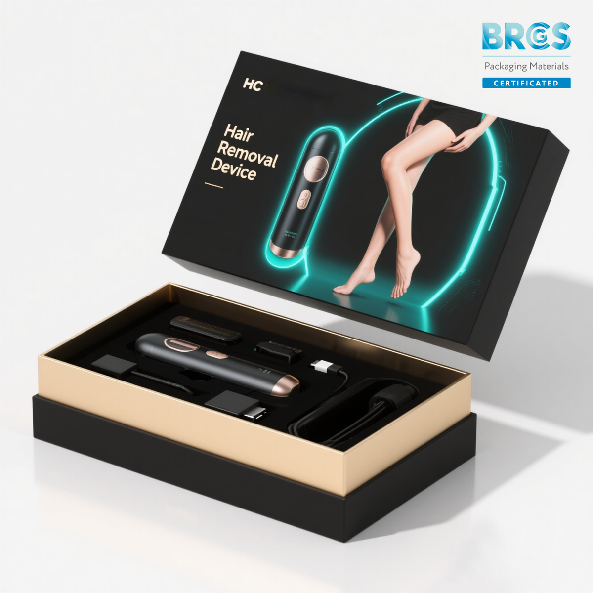 Lid and Base Box for Hair Removal Device