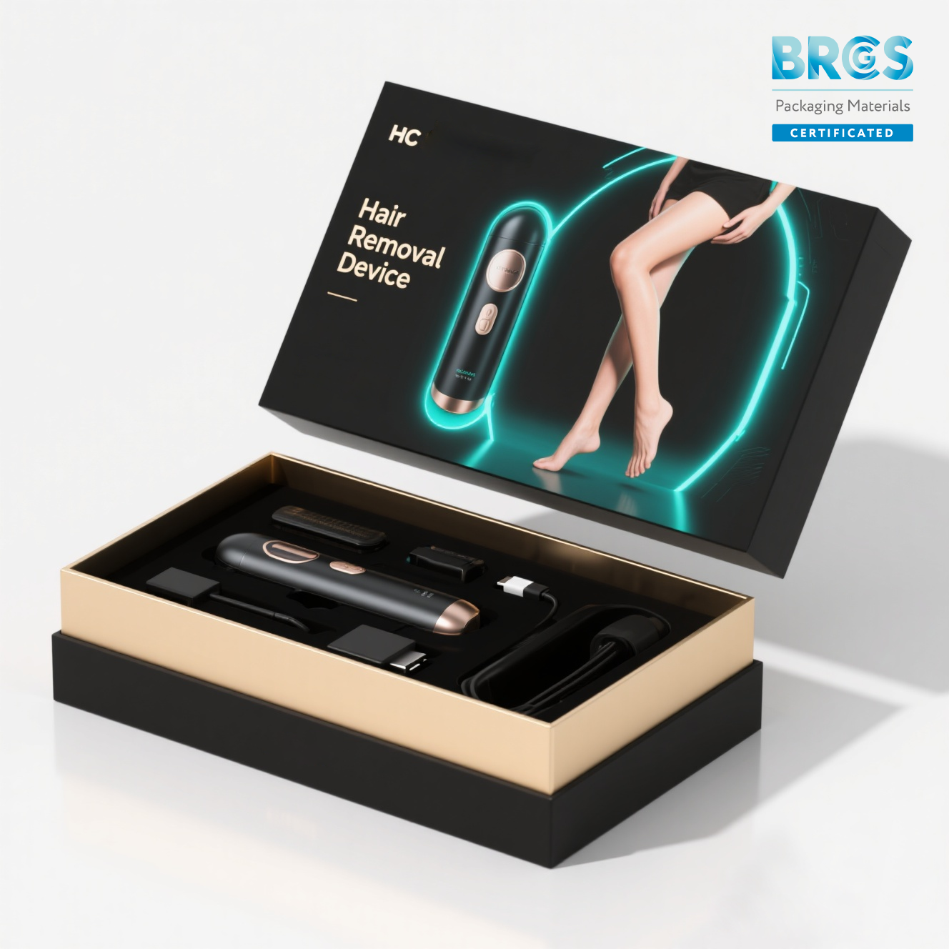 BRCGS Certificated Lid and Base Box for Hair Removal Device