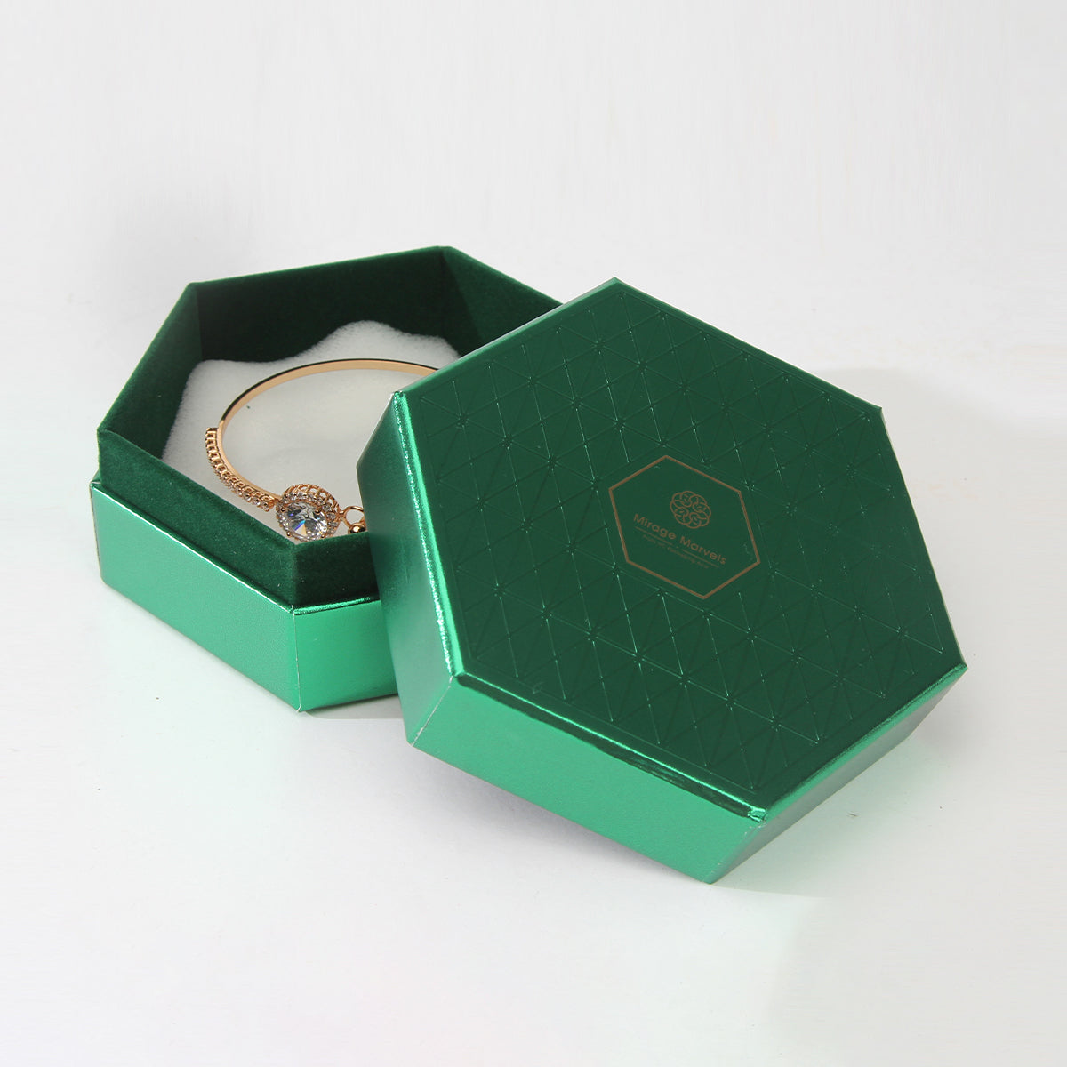 Emerald lid and base Jewelry Gift Box