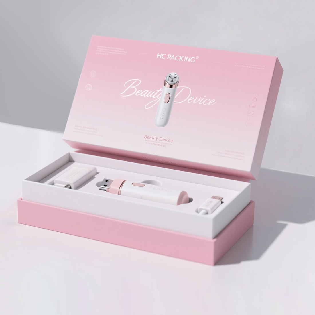 Lid and Base Box for Beauty Device