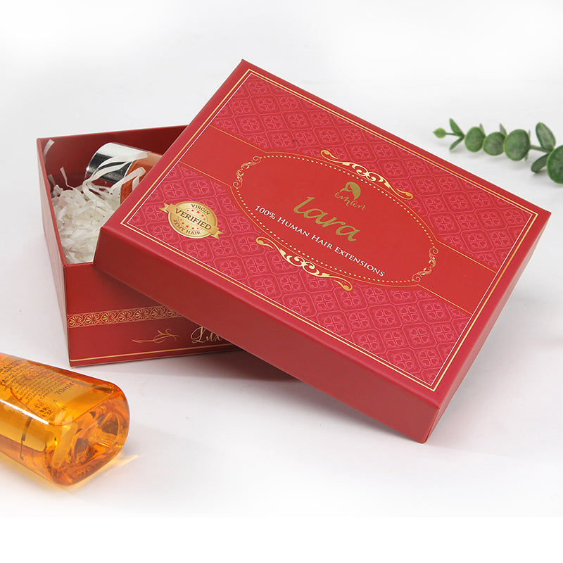 2 pieces paper packaging box with neck for hair care oil