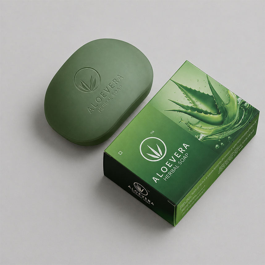 Folding Paper Box for Aloe Vera Herbal Soap