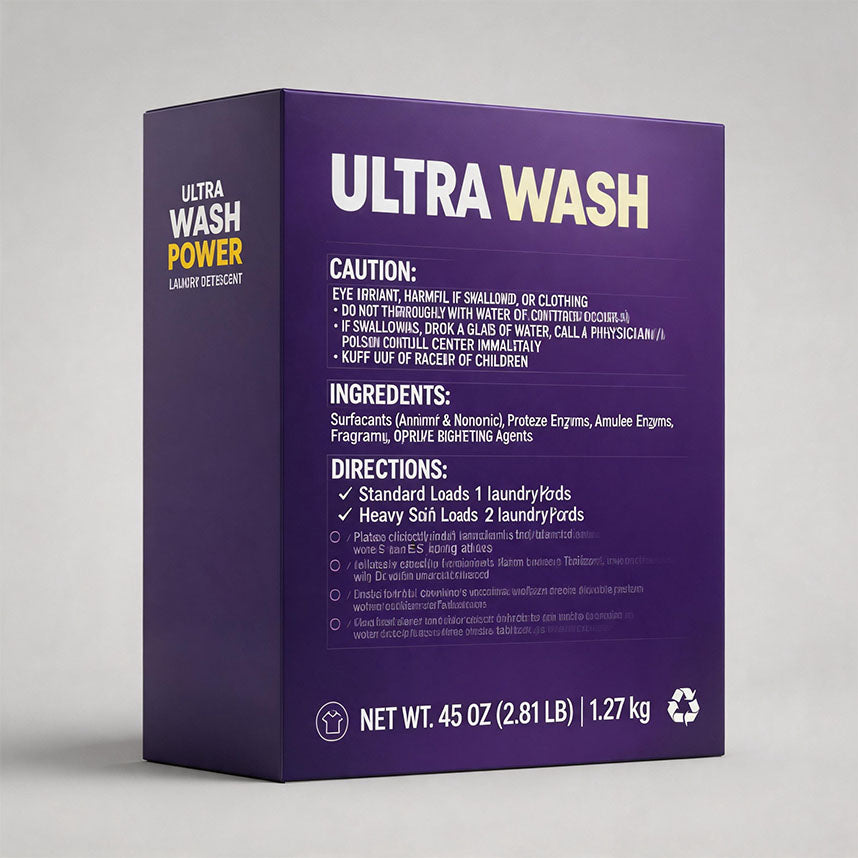 Folding Paper Box for Laundry Detergent