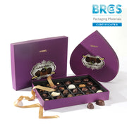 BRCGS Certificated Chocolate Lid and Base Heart Box