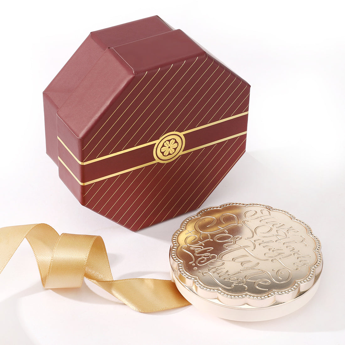 cosmetic packaging box for pressed powder