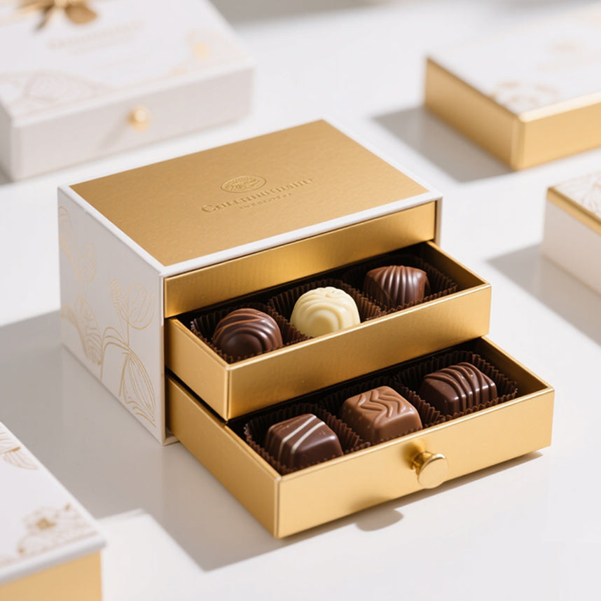 BRCGS Certificated Chocolate Drawer Box with Sleeve