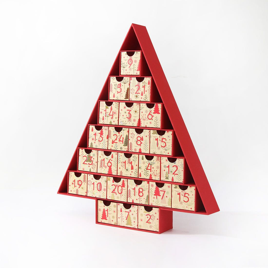 Christmas tree shape calendar box chocolate box