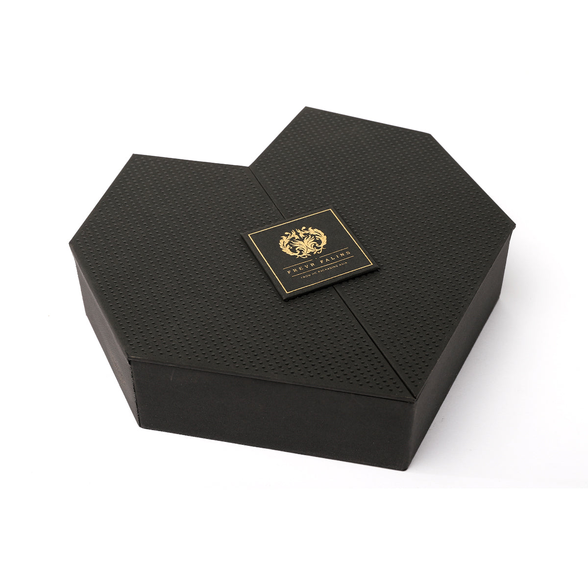 Black Polygon Heart Shape  Perfume Packaging box