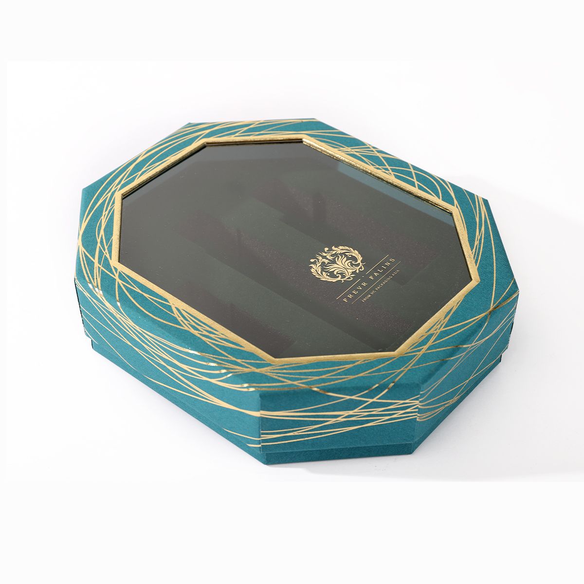 Lid&Base Box With Window For 3 Bottles Perfume Packaging