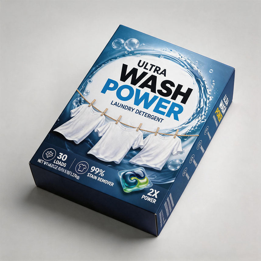 Folding Paper Box for Laundry Detergent