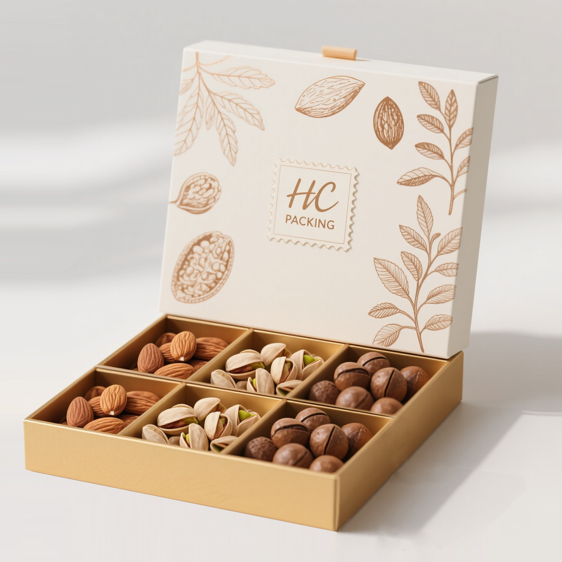 Lid and Base Box for Nuts