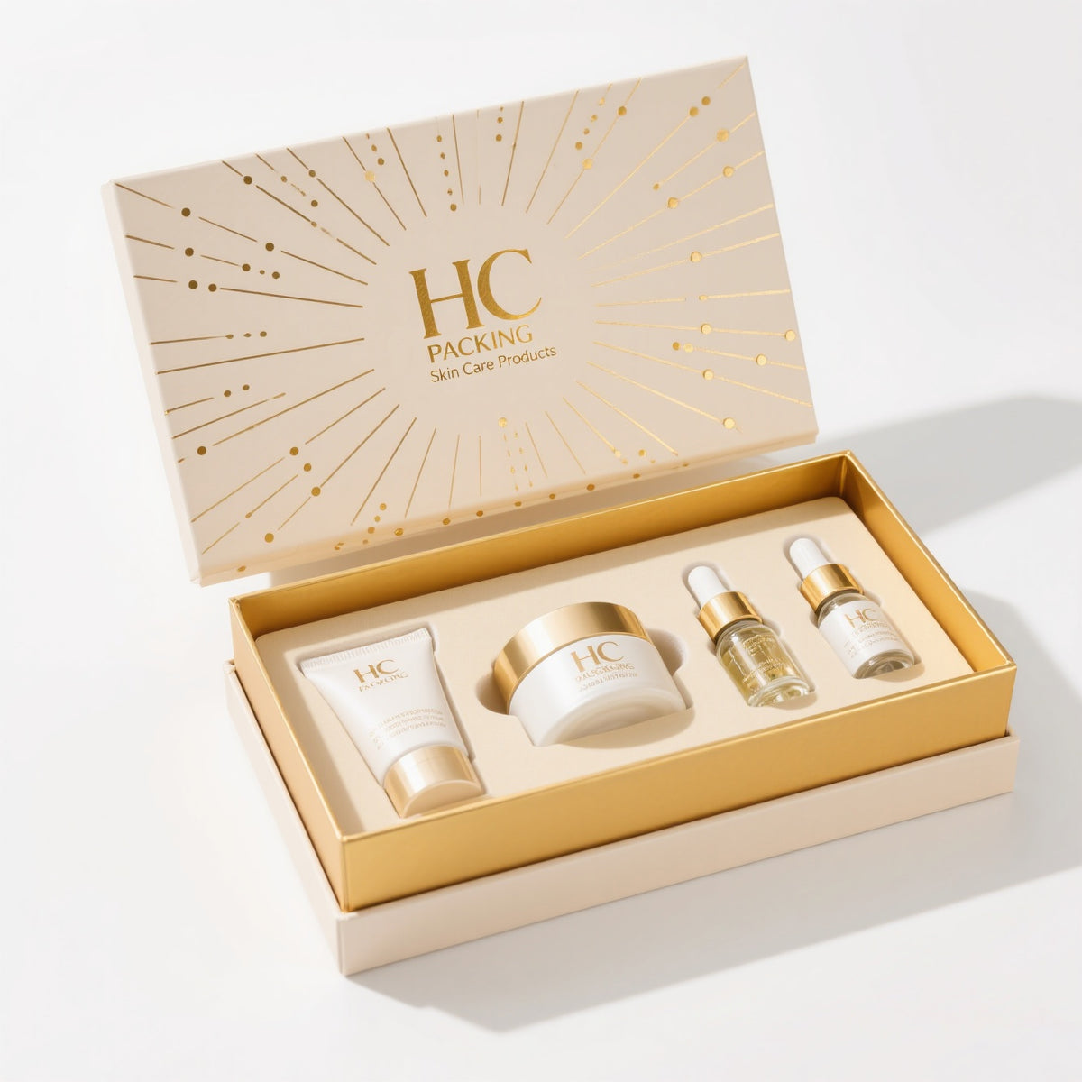 Lid and Base Box for Skin Care Set