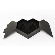 Black Polygon Heart Shape  Perfume Packaging box