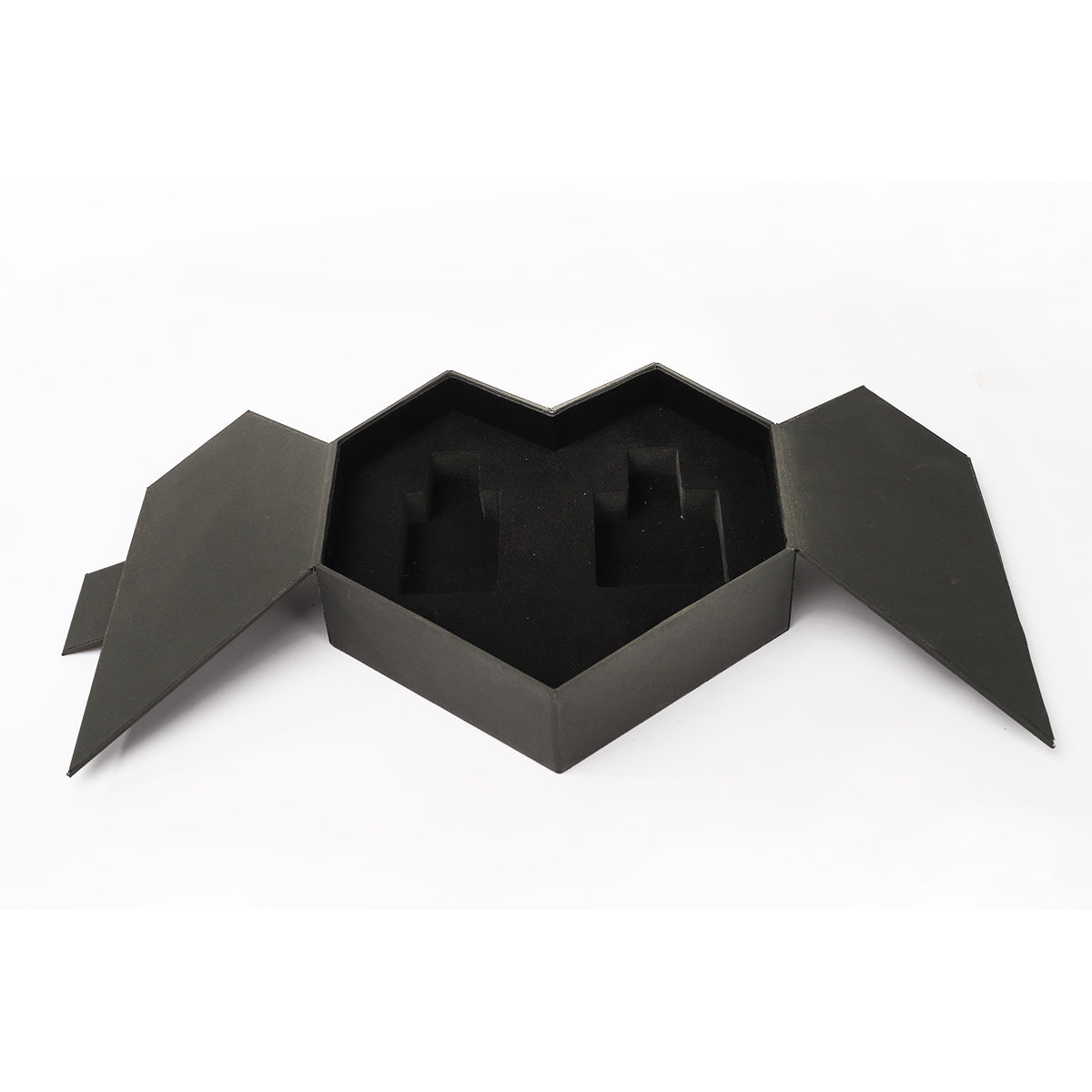 Black Polygon Heart Shape  Perfume Packaging box