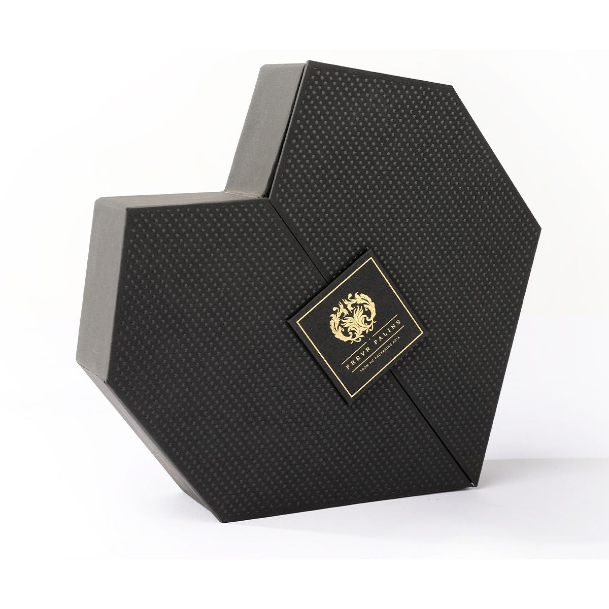 Black Polygon Heart Shape  Perfume Packaging box