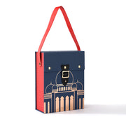 Perfume packaging box with handle and metal lock