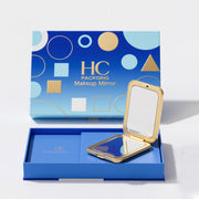 Blue printing paper makeup mirror packaging box