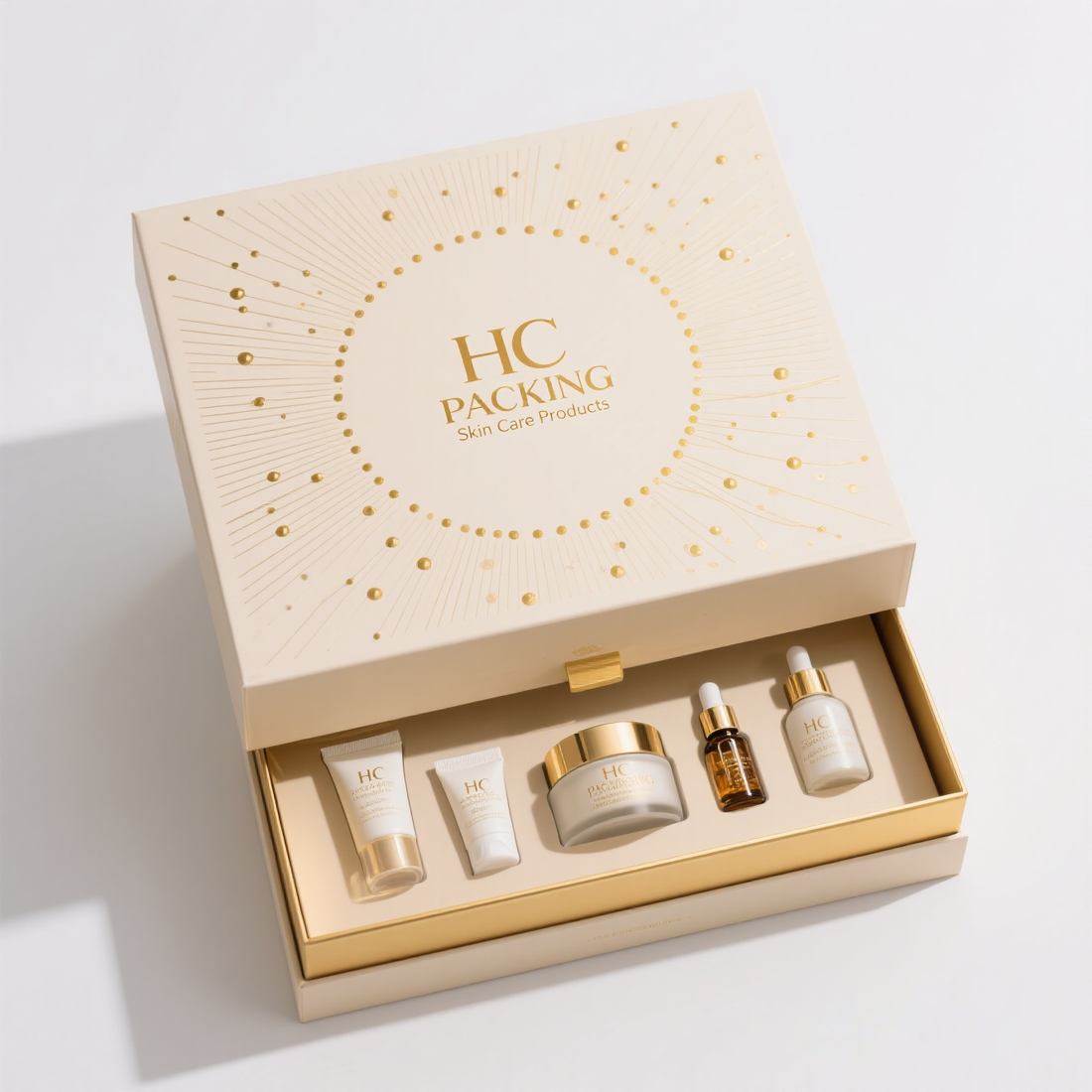 Lid and Base Box for Skin Care Set