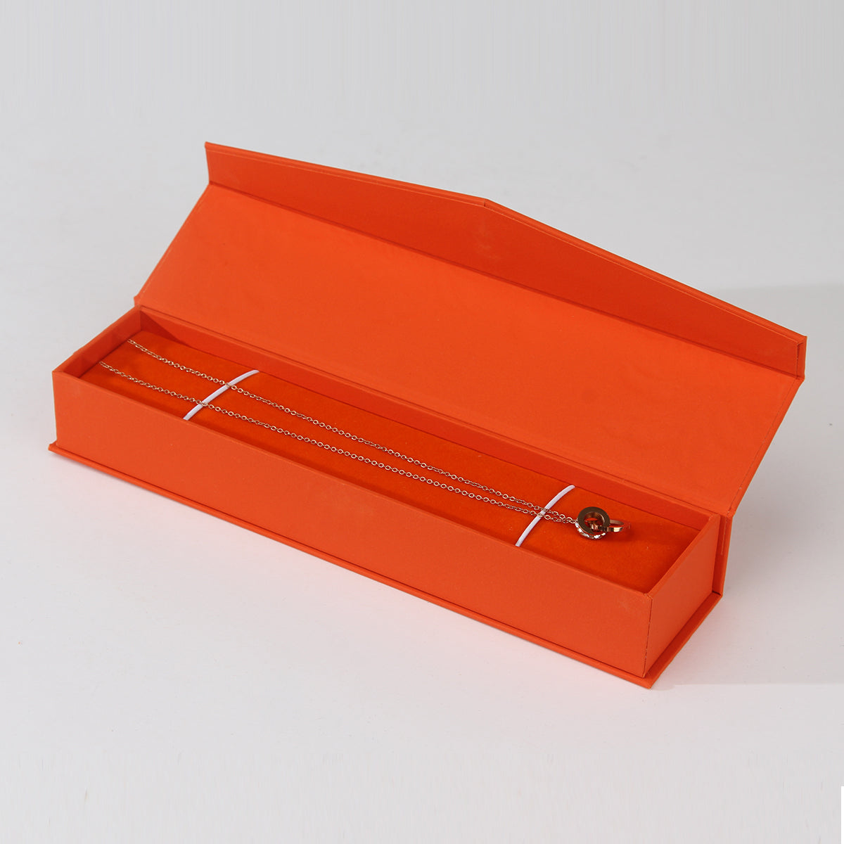 Elegant Rose Gold Necklace Presentation Box