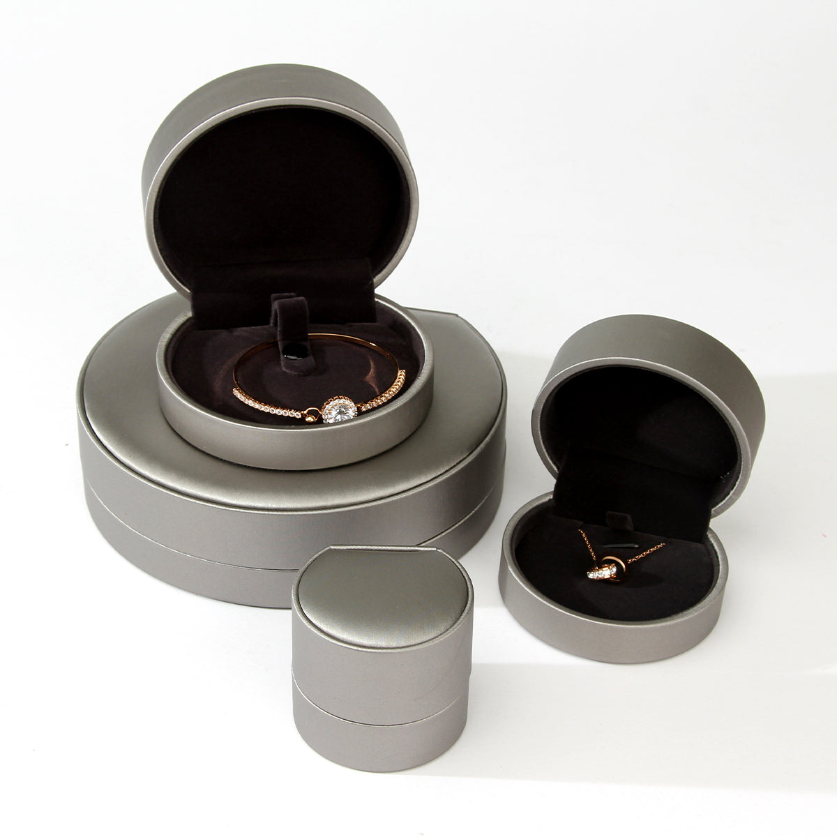 Silver leather jewelry exquisite gift box