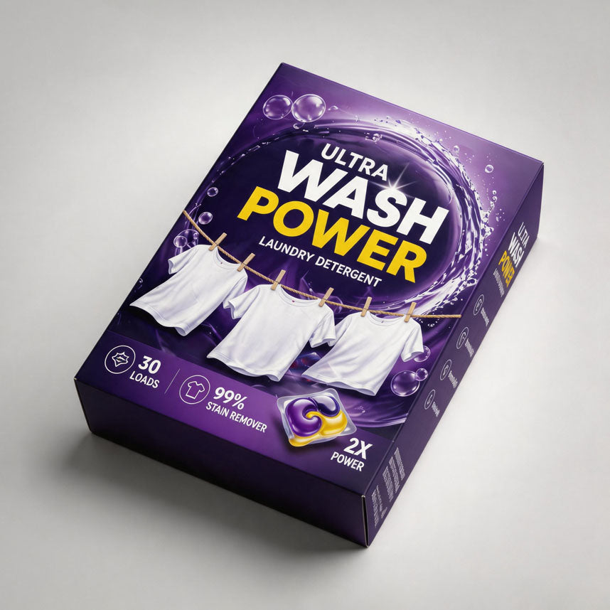 Folding Paper Box for Laundry Detergent