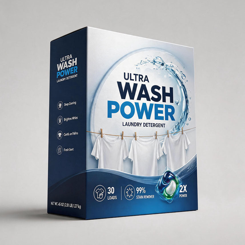 Folding Paper Box for Laundry Detergent