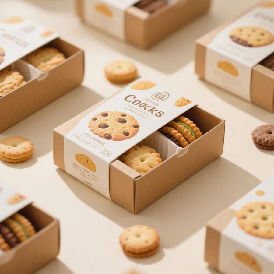 BRCGS Certificated Custom Cookie Paper Box with Sleeve