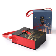 Perfume packaging box with handle and metal lock