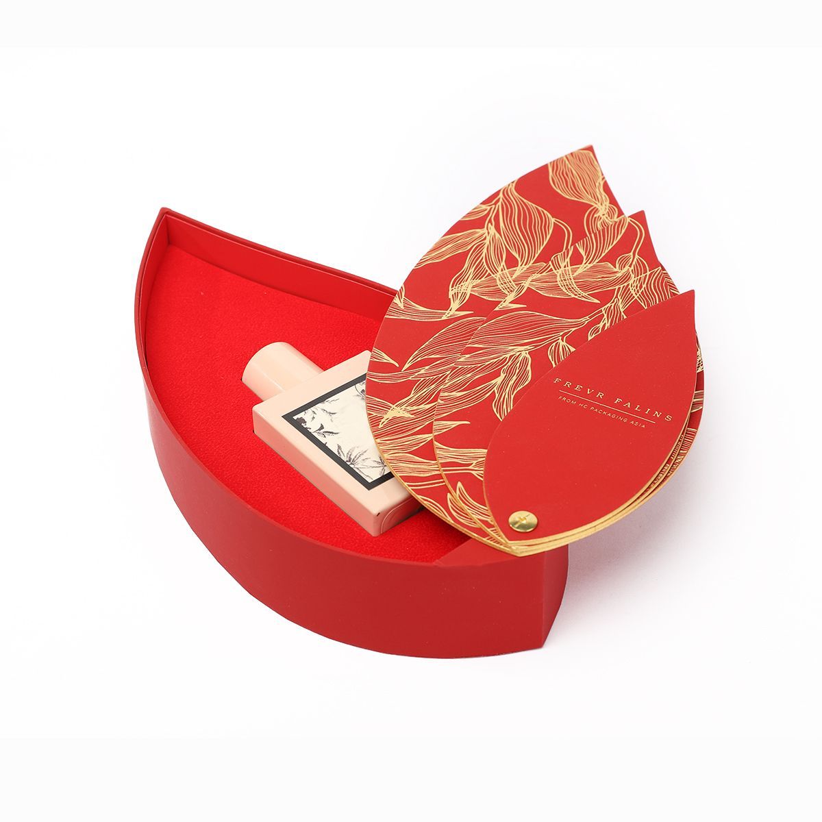 Fashional Red Paper Leaf Shape gift packaging box