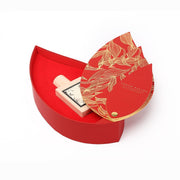 Fashional Red Paper Leaf Shape gift packaging box